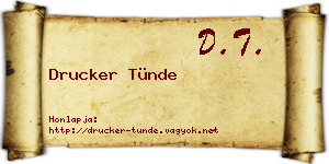 Drucker Tünde névjegykártya